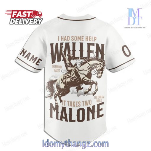 Premium Wallen And Malone Custom Baseball Jersey