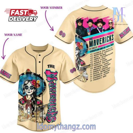 The Mavericks In Concert European And UK Tour 2024 Custom Baseball Jersey