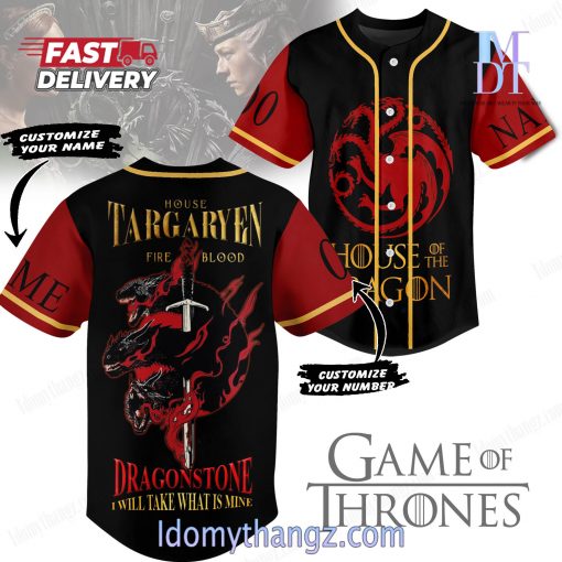 Game Of Throne Dragonstone Custom Baseball Jersey