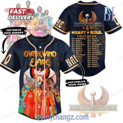 Earth Wind & Fire Heart & Soul Tour 2024 Custom Baseball Jersey