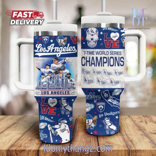 Los Angeles Dodgers 7-Time World Series Champions Tumbler