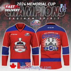 Saginaw Spirit 2024 Memorial Cup Champions Hockey Jersey