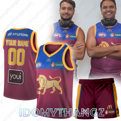 AFL Brisbane Lions Customized Men Basketball Jersey Set