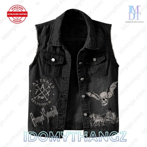 Avenged Sevenfold Seize The Day Sleeveless Denim Jacket