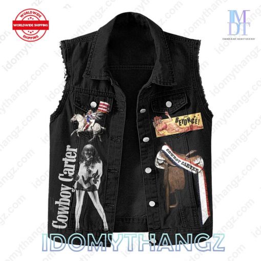 Beyonce Cowboy Carter Sleeveless Denim Jacket