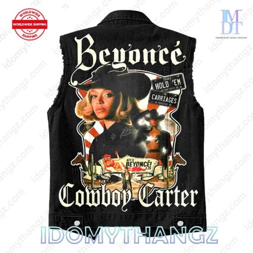 Beyonce Cowboy Carter Sleeveless Denim Jacket