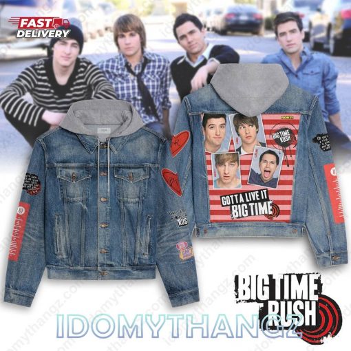 Big Time Rush Gotta Live It Big Time Hooded Denim Jacket