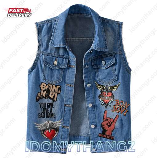 Bon Jovi Forever Sleeveless Denim Jacket