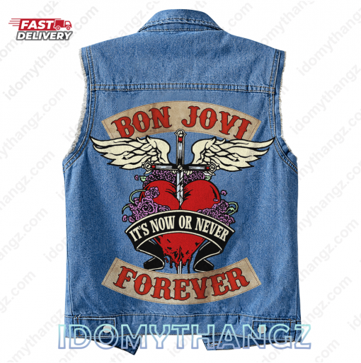 Bon Jovi Forever Sleeveless Denim Jacket