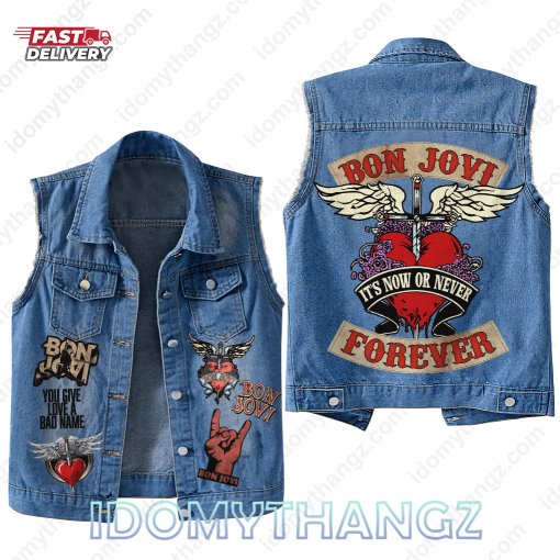 Bon Jovi Forever Sleeveless Denim Jacket