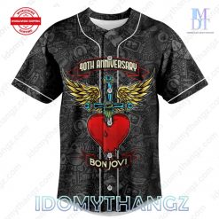 Bon Jovi Legendary Forever 40th Anniversary Baseball Jersey