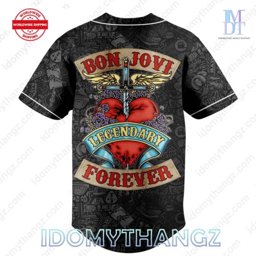 Bon Jovi Legendary Forever 40th Anniversary Baseball Jersey