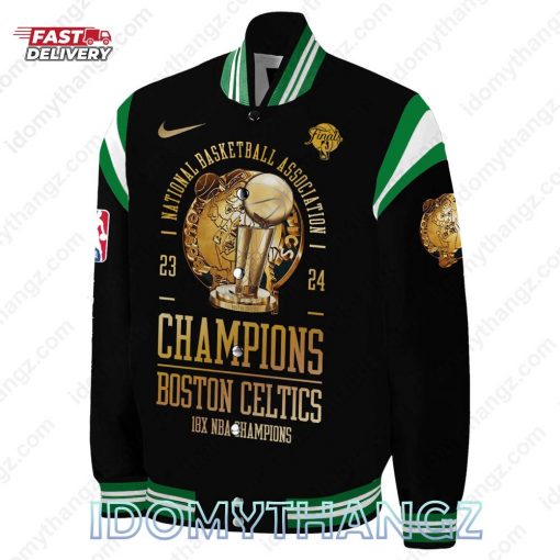 Boston Celtics 18 Time NBA Finals Champions Baseball Jacket