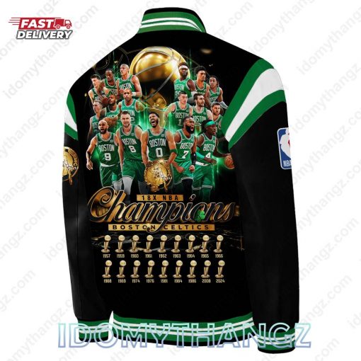 Boston Celtics 18 Time NBA Finals Champions Baseball Jacket