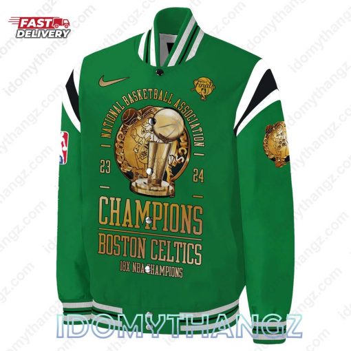 Boston Celtics 18 Time NBA Finals Champions Baseball Jacket