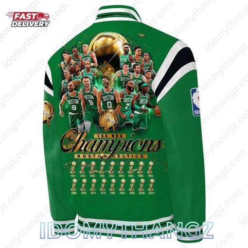 Boston Celtics 18 Time NBA Finals Champions Baseball Jacket