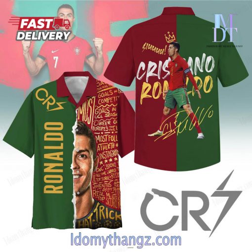 Cristiano Ronaldo CR7 Siuuuu Signature Hawaiian Shirt