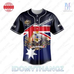 Customize Australia Flag Gradient Color Baseball Jersey