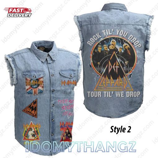 DLPR Rock Til You Drop Sleeveless Denim Jacket