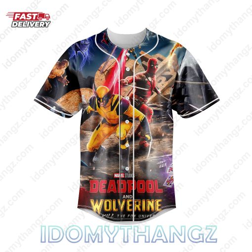 Deadpool Wolverine Kill The Fox Universe Baseball Jersey