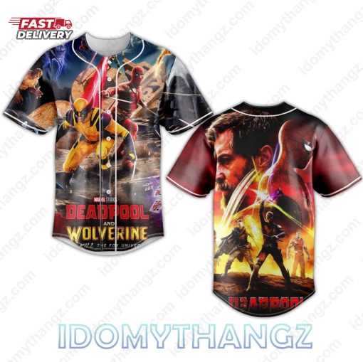 Deadpool Wolverine Kill The Fox Universe Baseball Jersey