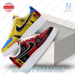 Deadpool Wolverine Red Yellow Limited Edition Air Force 1