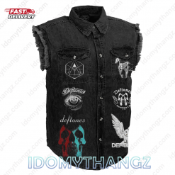 Deftones Creep Across My Skull Sleeveless Denim Jacket 2