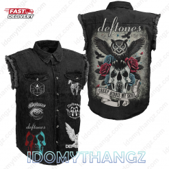 Deftones Creep Across My Skull Sleeveless Denim Jacket