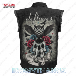 Deftones Creep Across My Skull Sleeveless Denim Jacket 3