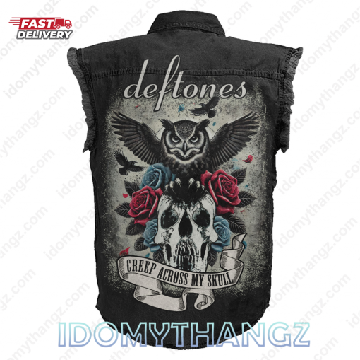 Deftones Creep Across My Skull Sleeveless Denim Jacket