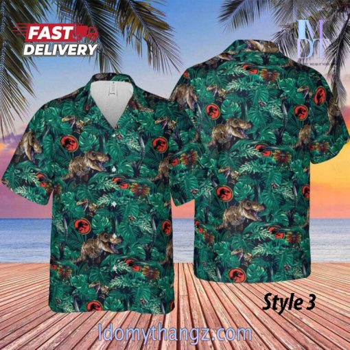 Jurassic Park Tropical Dinosaur Hawaiian Shirt