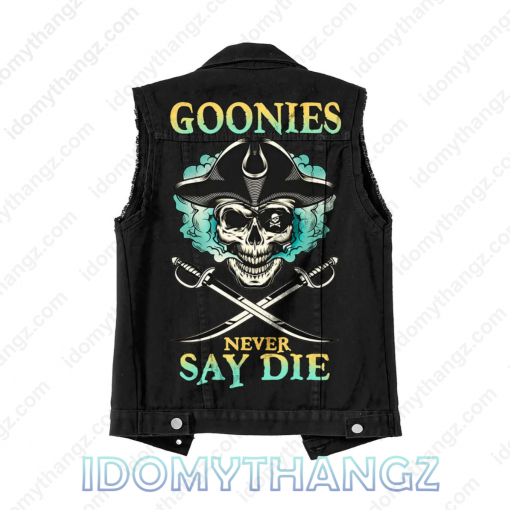 Dirty Heads Goonies Never Say Die Sleeveless Denim Jacket