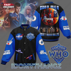 Doctor Who Good Men Dont Need Rules Baseball Jacket