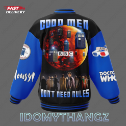 Doctor Who Good Men Dont Need Rules Baseball Jacket 3