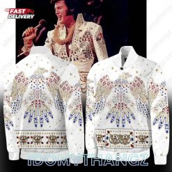 Elvis Presley Eagle Rhinestones Bomber Jacket