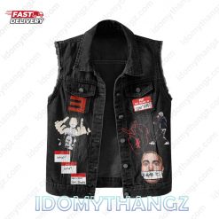 Eminem Guess Who's Back Sleeveless Denim Jacket 3