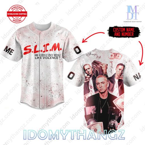 Eminem Slim Without Me Custom Baseball Jersey