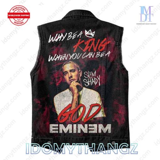 Eminem Why Be A King Sleeveless Denim Jacket