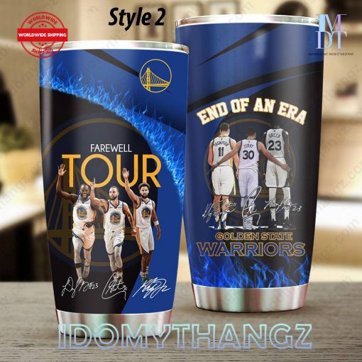 Golden State Warriors Farewell Tour End Of An Era Tumbler Cup