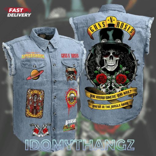 Guns N Roses Aftershock Sleeveless Denim Jacket