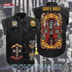 Guns N Roses Appetite For Destruction Sleeveless Denim Jacket