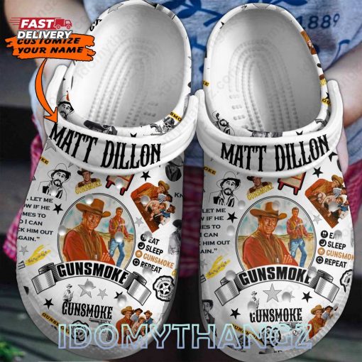 Gunsmoke Matt Dillon Custom Name Clogs