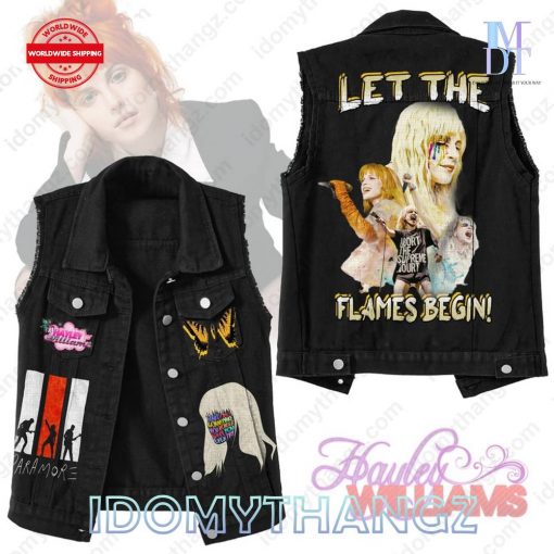 Hayley Williams Let The Flames Begin Sleeveless Denim Jacket