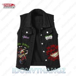 Joker Why So Serious Sleeveless Denim Jacket