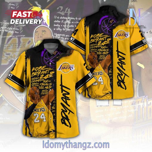 Kobe Bryant 24 NBA Los Angeles Lakers Hawaiian Shirt