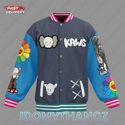 Limited Kaws Earn Money Baseball Jacket 2