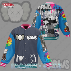 Limited Kaws Earn Money Baseball Jacket