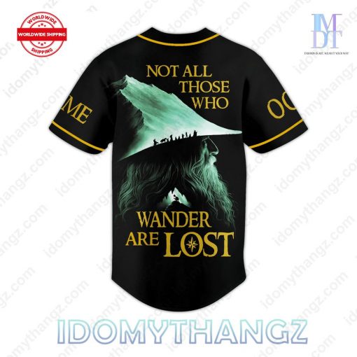 Lord Of The Rings Not All Those Who Wander Are Lost Custom Baseball Jersey