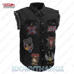 Lynyrd Skynyrd Dont Mess Old Dixie Sleeveless Denim Jacket