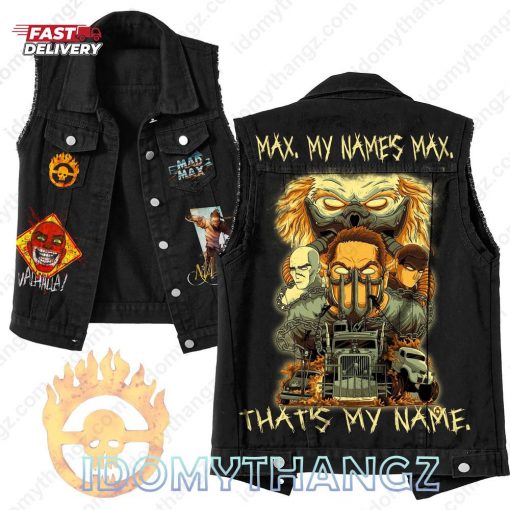 Mad Max Fury Road My Name Is Max Sleeveless Denim Jacket